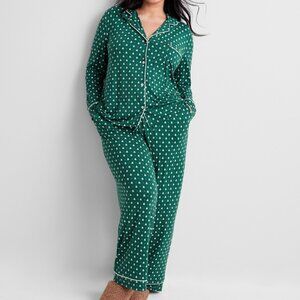 #964 State of Day Women's Packaged Notched-Collar Pajama Set
